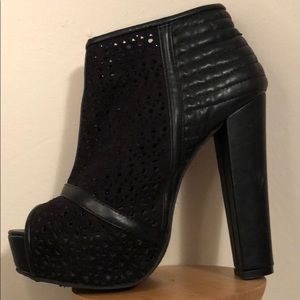 Platform PeepToe High Heel Bootie